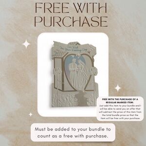 🆓 - Vintage Hallmark Embossed Wedding Day Card - Free With Purchase